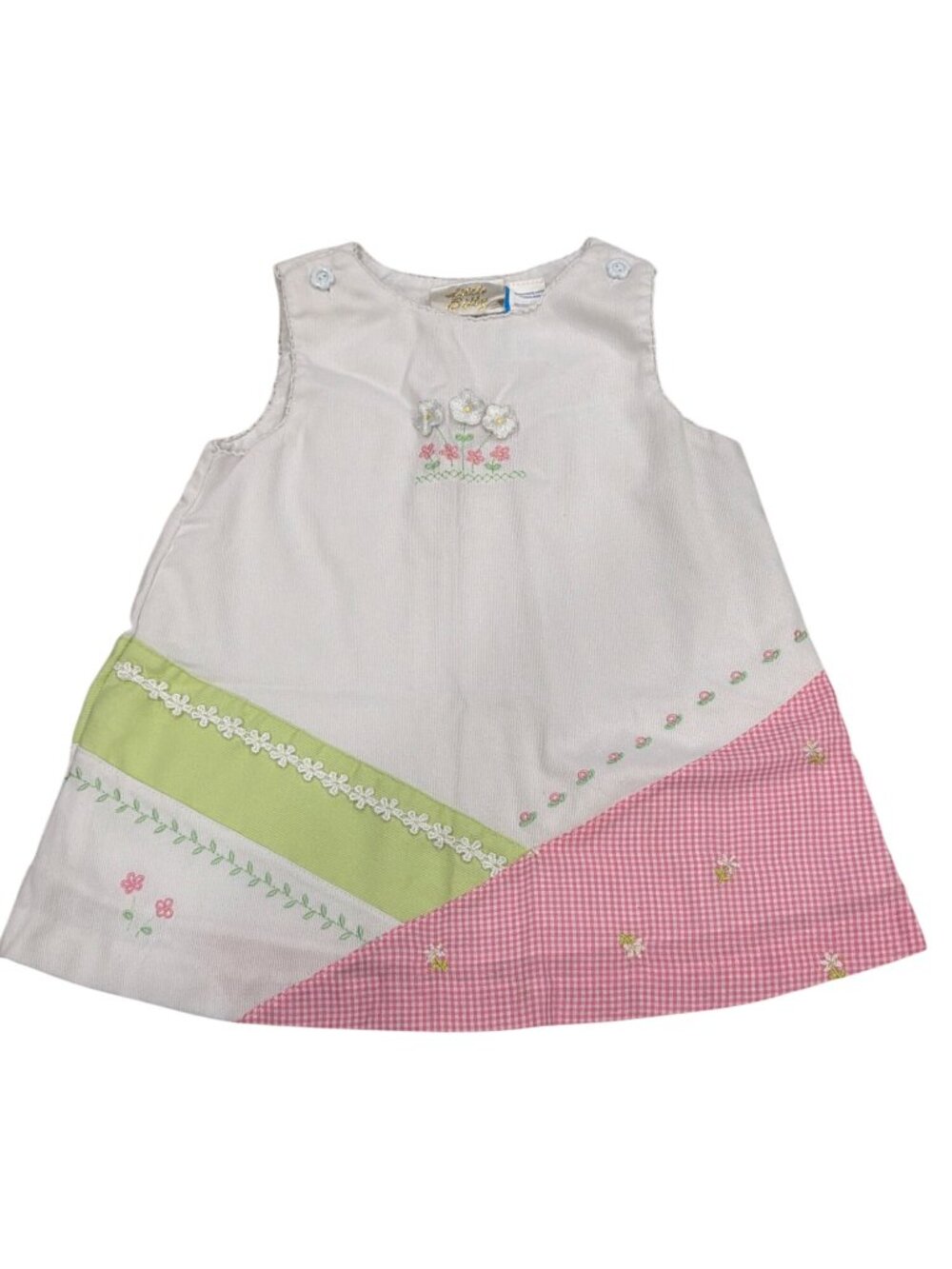 Little Bitty Toddler Girls Embroidered Flower Sleeveless Dress 24 Months